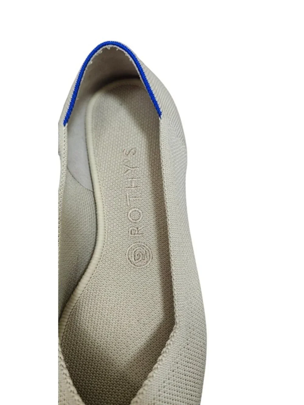 Rothy’s The Point Beige Knit Ballet Flats Women’s US 9 EU 40 Washable Shoes